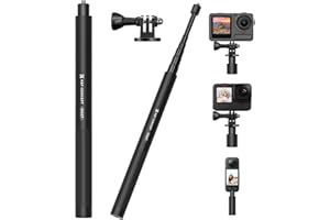 K&F Concept MS07 153CM Selfie Stick,Unsichtbarer Selfiestick,Einbein Stativ mit GoPro-Adapter,Extendable Handheld Pole Stick Monopod Kompatible mit GoPro DJI Osmo Pocket 3,Insta 360 X5/Ace/Ace Pro/X4