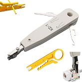 RJ45 Female Crimper for Network Box, LSA Installation Mounting Tool, Beer Panels, Installation Cable with Wire Cutter, Instal