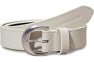 Calvin Klein Jeans Donna Cintura Classic Round Leather Belt in Pelle