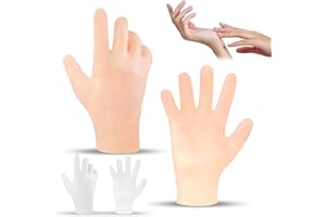 CGBOOM Lot de 2 paires de gants hydratants en silicone - Réutilisables - Pour les soins des mains féminins - Réparation sèche et fissurée - Doux - Jaune et blanc