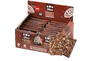 ‎3BEARS 3Bears Pocket Porridge Haferriegel - Feiner Kakao | 16 x 55 g vegane Müsliriegel mit köstlichem Kakao-Geschmack und 40% Vollkorn-Haferflocken I als ballaststoffreicher Snack To-Go