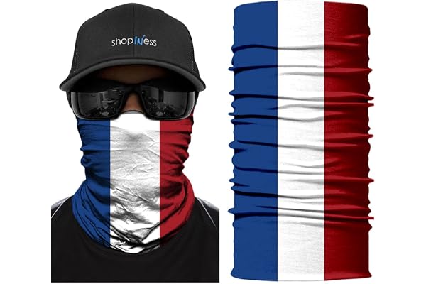 ShopINess Cache-Cou Foulard Multifonctions Unisexe Idéal pour Événements Sportifs Coupe du Monde et Outdoor
