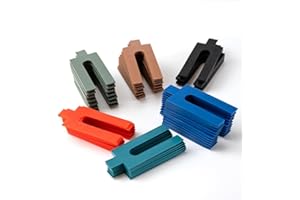 FIZZIX 100pc Assorted Plastic Packers – Durable Shims in 6 Sizes (1mm to 6mm), Ideal for Leveling, Spacing, and Packing, Perfect for Windows, Doors