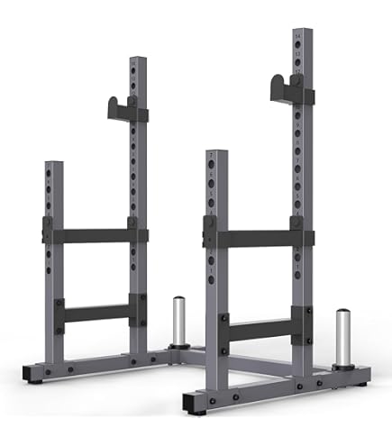 Squat Rack Multifunzione Regolabile | 2 Portabilancieri | Carico 250 Kg | Per Home Gym E Palestra - Foto 3