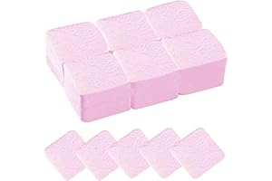 Yoezuo 300 Pezzi Senza Pelucchi Pad Unghie,Tampone Salviette per Unghie, Pads Unghie Rimozione Smalto, Pad Unghie Senza Residui per Rimuovere Smalto e Gel(Rosa)