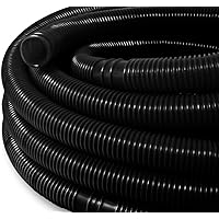 Wiltec 15m - 38mm - Solarschlauch schwarz mit Muffe für Pool 190g/m - Made in Europe