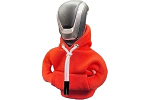 FHIDO Sudadera Cambio De Marchas, Funda De Cubierta De Palanca De Cambios, Hoodie Car Gear Shift Cover, Sudadera Para Palanca De Cambios, Sudadera Pomo Coche Regalos Interiores (Naranja)