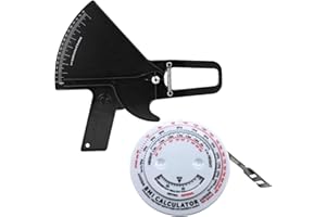 EVISEN SPORT Plicómetro Profesional + Cinta Métrica Corporal Antropométrica Medidor De Grasa Corporal Para Calcular Porcentaje De Body Fat, Diámetros Óseos y Musculares