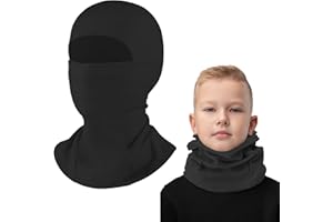 UOCAI Kinder Sturmhaube Winter Fahrradmütze Unter Helm Warm Sturmmaske Mütze mit Halswärmer Winddicht Gesichtsmaske Skimaske Outdoorsports Radfahren Skifahren Fahrra