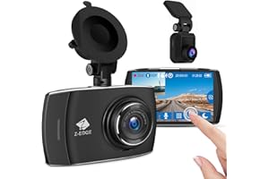 Z Z-EDGE Z-Edge Dashcam Doble Cámara de Coche, 1440P Frontal 1080P cámara Trasera de grabación, Pantalla táctil Full HD de 4 Pulgadas, WDR, Tarjeta MicroSD de 32GB incluida