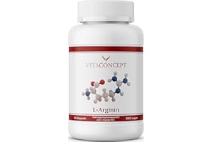 ‎VITACONCEPT PRAXIS FÜR ANTI-AGING-MEDIZIN Vitaconcept I L-Arginin I 365 Kapseln I hochdosiert I 1000 mg pro Kapsel I 98,7% reines L-Arginin I vegan I in Deutschland produziert