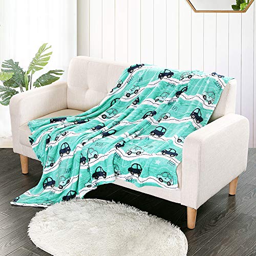 i-baby Coperta Lettino Bimbo Estiva Copertina Neonato Bambini Coperta Asilo di Flanella Lusso Morbida 3D Stampa 100x150cm (Mondo auto)