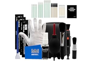 MMOBIEL Camera Lens Cleaning Kit - 53 Pieces - Professional DSLR Camera Cleaning Kit with APS-C & Full Frame Swabs - Sensor Kits for DSLR, Mirrorless, Lens Cleaner - Incl. Manual