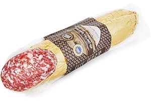 ‎SALUMI PASINI Salame Felino IGP Salumi Pasini® | Salami g.g.A | Vakuum Salami Scheiben | Ganze Salami kleine Größe | Typische Salami aus Parma | 350gr