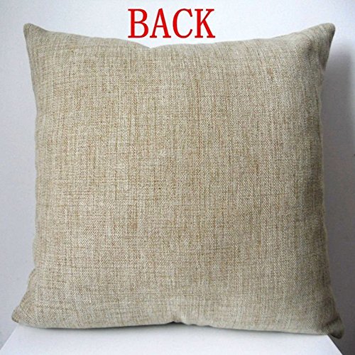 Weihnachten Sofa Deko Leinen Kissenhülle Zierkissenbezug Geschenkidee, Tiere Muster, Grundfarbe Beige (Wal und Vogel Freundschaft) - 2