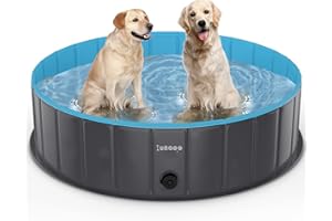 lunaoo Hundepool fur Große Hunde - Faltbare Schwimmbecken Hundebadewanne Planschbecken für Kinder und Hunde, Tragbar & Eco-Friendly PVC Pool 80cm / 120cm / 160cm