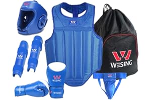 W WESING Wesing Professional Men Women MMA Arti Marziali Boxe Muay Thai Sparring Competition Gear Set con Borsa