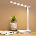 WE EMPIRE Table Lamp For Computer/Desktop, LED Desk Lamp, Rechargeable, Touch Control With USB Charging Port-Bedside Eye-Caring, Study Lamp for Kids, Table Lamp for Reading, Home & Office (White)