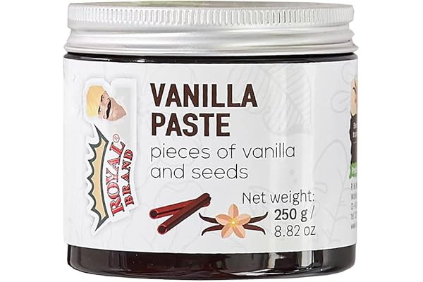 Royal Brand Vaniljpasta, 250 g, Pasta med Bourbon Vaniljextrakt, Vaniljbönspasta