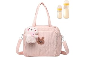 Kaxenig Sac De Maternité pour Bébé Couche Maternelle Maman Sac, Sac À Couches À Bandoulière, Grande Capacité Coton Multifonctionnel Sac À Langer pour Bébé Fourre-Tout