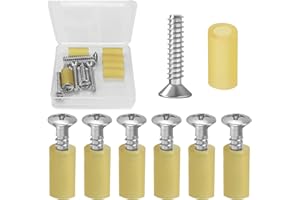 CISHOW 6 Sets Gitarren Tonabnehmer Schlauch und Schrauben, 3,5x22mm E-Gitarre Single Coil Pickup Schraube, Tonabnehmer Befestigungs Schrauben für Single Coil, Tonabnehmer Montageschlauch für E-Gitarre