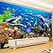 Produktbild Benutzerdefinierte Größe 3D Vliestapete Für Kinderzimmer Dekor Cartoon World Aquarium Tv Hintergrund Tapeten 350x245 cm