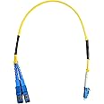OpZonik 1FT LC to SC Fiber Optic Adapter Cable Singlemode 9/125um Duplex, LC Male to SC Female Fiber Adapter Cable – 0.3 Meter (1FT)