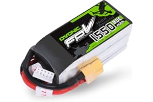 OVONIC 4s Batería Lipo 1550mAh 80C 14.8V FPV batería con Conector XT60 para FPV Racing RC Quadcopter Helicóptero Avión Multimotor Hobby DIY
