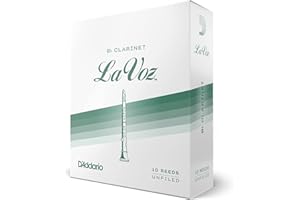 D'ADDARIO Rico La Voz Medium Strength Reeds for Bb Clarinet (Pack of 10)
