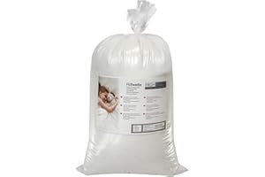 HIGH LIVING füllwatte füllmaterial 1000 Gramm Premium Comfort HollowFibre 100% Faserfüllung für Spielzeug, Kissen, Kissenbezüge Öko-Tex-Zertifiziert (Compressed, 1000 g)