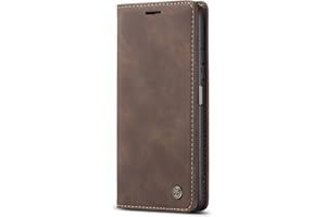 JMstore Funda Compatible con Xiaomi Redmi Note 11 4G/Note 11S 4G, Magnético Carcasa Funda Móvil Billetera Cuero Funda con Tapa Libro Caso Soporte Plegable (Café)