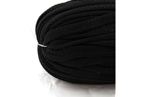 NTS Nähtechnik 50m Flachkordel aus Polyester ohne Kern 8mm breit (Schwarz)