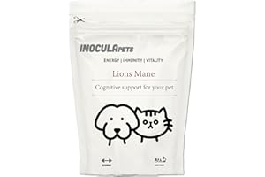 Inocula Lions Mane Mushroom Extract Capsules Dog & Cat - Happy & healthier pets