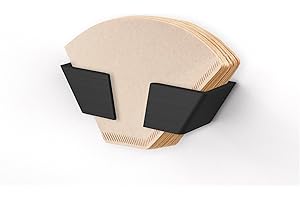 NewGround Designs Kaffeefilter Wandhalter, Filterhalter zum Kleben oder Schrauben, Schwarz, Modernes Design, Filter Halterung/Aufbewahrung