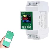 Wattive WiFi Single Phase Electric Consumption Meter, Digital Electric Meter 230V AC 63A Energy Meter with Remote Control Tuy