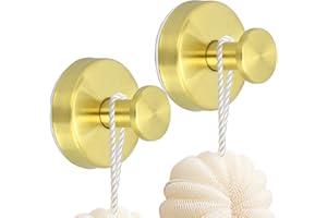 LUOJINYI 2 sztuki haczyków z przyssawką, ze stali nierdzewnej, z przyssawką, haczyki z przyssawką, haczyki na szlafrok, wieszaki na ubrania, haczyki ścienne, samoprzylepne, do łazienki, kuchni, biura