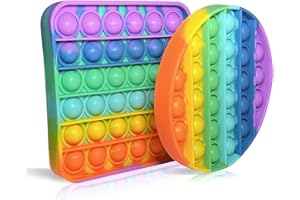 PIANETA Push and POP Bubble Fidget zabawka sensoryczna, silikonowa zabawka antystresowa, zabawka fidget (okrąg / czworokątny)
