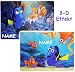 Produktbild 2 Stück _ Unterlage - 3-D Effekt __ " Disney Findet Nemo - Clownfisch " - incl. Name - als Tischunterlage / Platzdeckchen / Platzmatte - 42 cm * 29 cm - Malunterlage / Knetunterlage / Eßunterlage / für Kinder & Erwachsene - Jungen & Mädchen / kleine Schreibunterlage - Platzset / Tischset - Fische Unterwasser Dorie - Fisch Dory - rutschhemmend