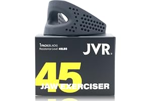 ‎JVR Kiefer Trainer von JVR, Jaw Trainings Gerät, Jawline Exerciser für Männer und Frauen, Verbesserung der Kieferlinie, Kiefer Training (Schwarz 45LBS)