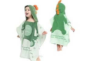 SUPGOMAX Kapuzen Badeponcho, Kind Poncho Handtuch, Baby Kapuzen Strandtücher, Cartoon Saugfähig Kinder Strandtuch, Kind Badetuch mit Kapuze für Strand Schwimmen Dusche