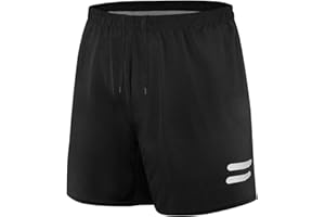 AMZSPORT Pantaloncini Sportivi Uomo Traspirante Palestra Running Shorts con Tasche con Zip