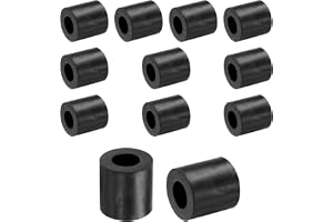 QUARKZMAN 12 st gummidistanser med 20 mm ytterdiameter, 10 mm innerdiameter, 20 mm höjd, runda, anti-vibrationer, tjocka gumm