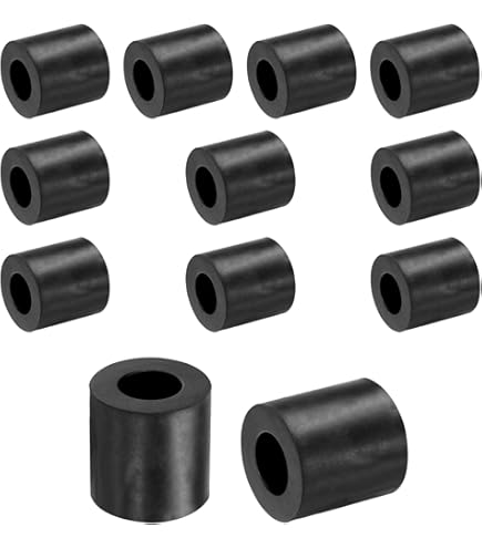 sourcing map 4 stuks rubberen sluitringen, rubberen afstandhouders, 40 mm AD, 10 mm ID, 40 mm dik, neopreen, ronde trillingsdemper, pads, isolator, bussen, afstandshulzen voor auto's, boot