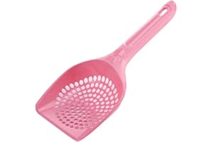 CRLLDPM 1 Pieza Pala de Arena para Gatos, Herramienta para Limpieza de Caja de Arena, Tamiz de Plástico Duradero, Duradero Cuchara de Arena para Gatos, Para Gatos, Mascotas (Rosa)