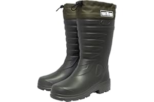 FortMen Gefütterte Gummistiefel Thermo Anglerstiefel Herren Damen Eva warme Winter Stiefel 38-47 Arbeitsstiefel mit Futter Anglerstiefel