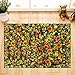 Produktbild hdrjdrt Blume Wand orange lila gelb weiß schöne Blume Sonnenblume grünes Blatt Badezimmermatte Weiche absorbierende Rutschfeste verschleißfeste
