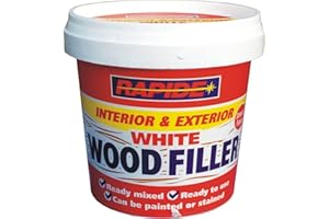 Life Necessities White Wood Filler 500G Ready Mix All Purpose Interior & Exterior Filler, Fast Drying, Instant Repairs, White by Rapide