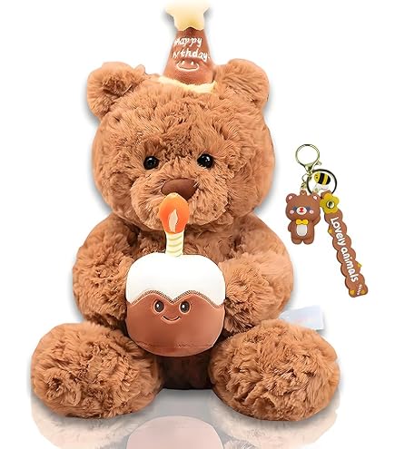 Gâteau En Peluche Chantant - Jouet Musical D'anniversaire De 25 Cm (9,84 Pouces) Avec Chanson 'Joyeux Anniversaire', Cadeau Pour Enfants Et Adultes - 3