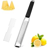 Diboniur Cheese Grater & Lemon Zester, Easy to Grate Parmesan Cheese, Lemon, Ginger, Garlic, Nutmeg, Chocolate, Sharp Stainle