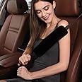 CONNYAM Soft Australian Genuine Sheepskin Auto Seat Belt Cover,Warm Authentic Wool Seatbelt Shoulder Pad For A More Comfortable Driving, Compatible With All Cars For Women Men Adults Kids